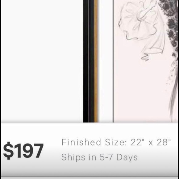 Gorgeous retro framed canvas fashion art - Picture 4 of 4